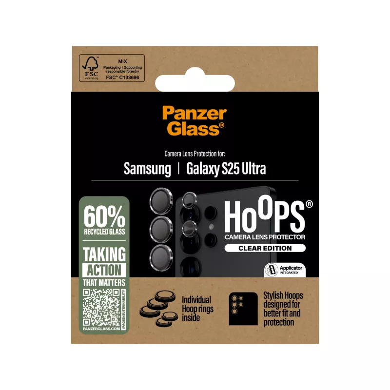 PanzerGlass ® Hoops® kameran linssinsuoja läpinäkyvä Samsung Galaxy S25 Ultra
