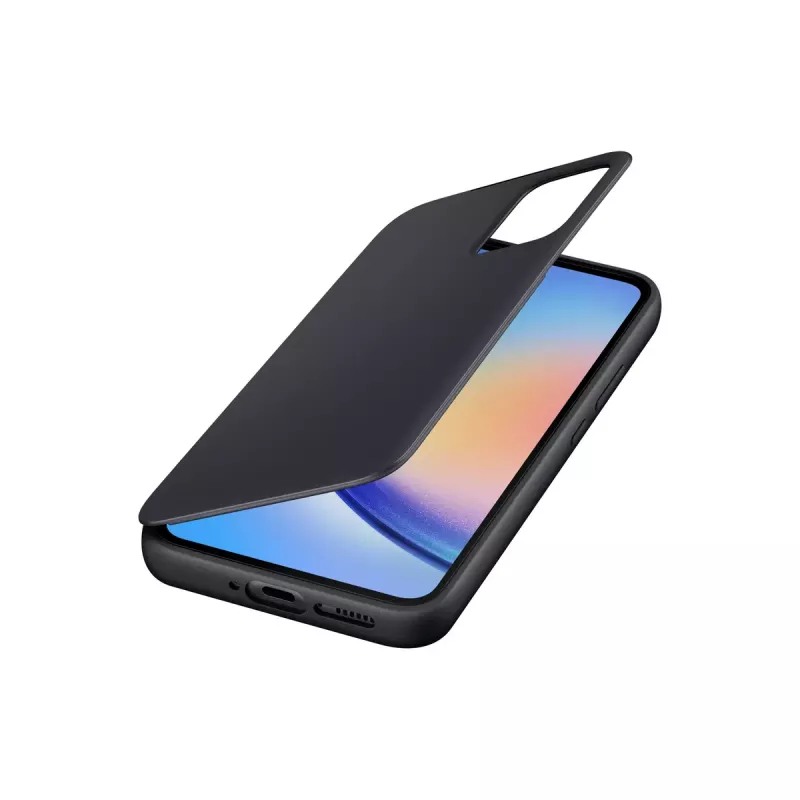 Samsung EF-ZA346CBEGWW Smart View Wallet Case läppäkotelo Galaxy A34 5G:lle, musta
