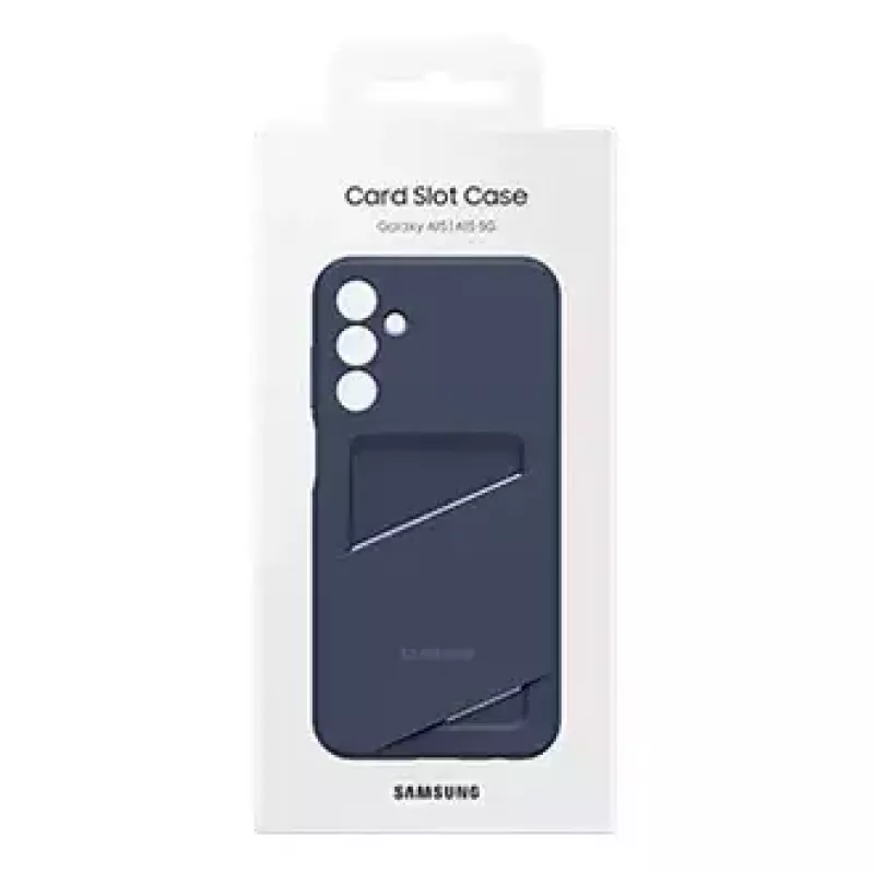 Samsung EF-OA156TBEGWW Card Slot Cover -suojakuori Galaxy A15 / A15 5G:lle, TPU, sininen / musta