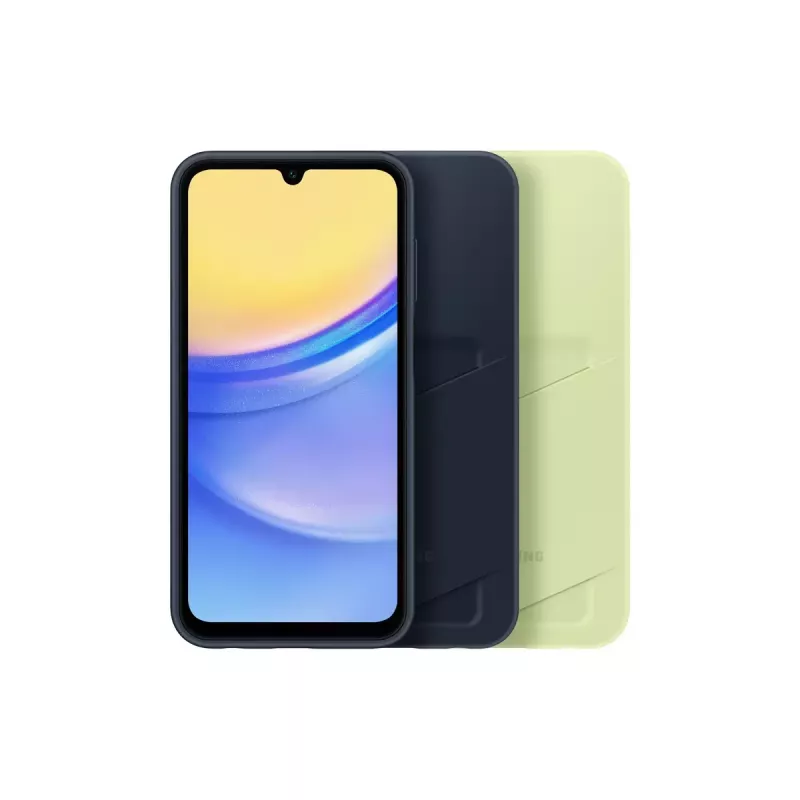 Samsung EF-OA156TBEGWW Card Slot Cover -suojakuori Galaxy A15 / A15 5G:lle, TPU, sininen / musta