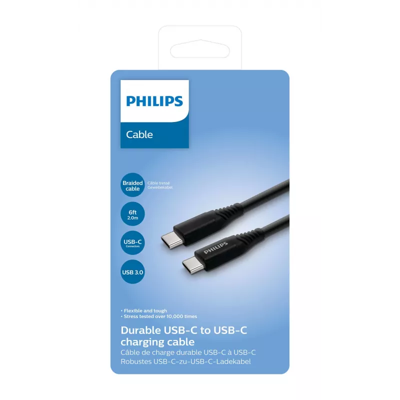 Philips PHIL-DLC5206C/00 USB-kaapeli 2 m USB-C musta