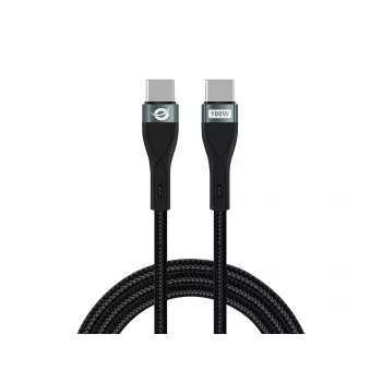 Conceptronic ETTA01B20 USB C-C PD 3.0 100W pikalaturikaapeli 2M, 20V 5A, 480Mbps, E-Mark