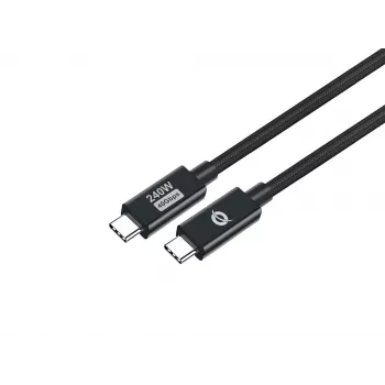 Conceptronic ETTA04B12 USB 4.0 Gen 3 C-C PD 3.1 240W kaapeli 1,2 m, 48 V 5 A, 40 Gbit/s, E-Mark
