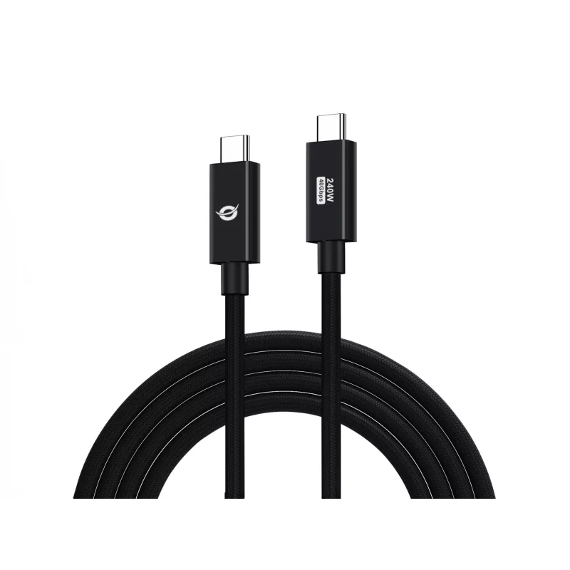 Conceptronic ETTA04B12 USB 4.0 Gen 3 C-C PD 3.1 240W kaapeli 1,2 m, 48 V 5 A, 40 Gbit/s, E-Mark