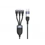 Conceptronic ETTA05B15 USB 3-in-1 PD 3.0 60W latauskaapeli 1,5 m, 20V 3A, 480Mbps