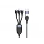 Conceptronic ETTA06B15 USB 3-in-1 PD 3.0 100W pikalaturikaapeli 1,5 m, 20V 5A, 480 Mbit/s, E-Mark