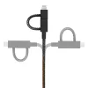 USB-kaapeli Native Union BELT-ULC-CS-BLK-NP 2 m USB-A – USB-C/Micro-USB-A/Lightning musta