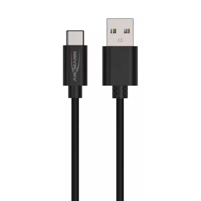 USB-kaapeli Ansmann 1700-0130 1 m USB-A USB-C musta