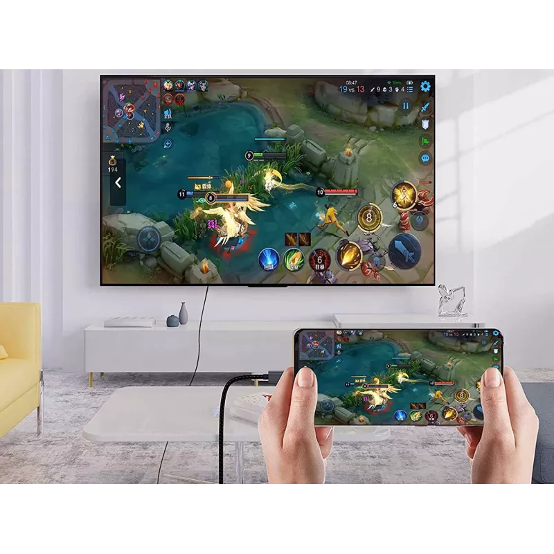 Conceptronic USB-C–HDMI-kaapeli, uros-uros, 4K 60Hz, 2 m, USB Type-C, HDMI, uros, uros, suora