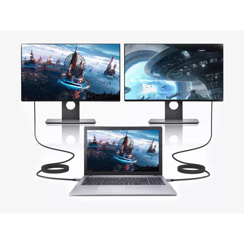 Conceptronic USB-C–HDMI-kaapeli, uros-uros, 4K 60Hz, 2 m, USB Type-C, HDMI, uros, uros, suora