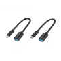 Conceptronic ABBY11B USB-C–USB-A-OTG-sovitin, 2 kpl:n pakkaus, 20 cm