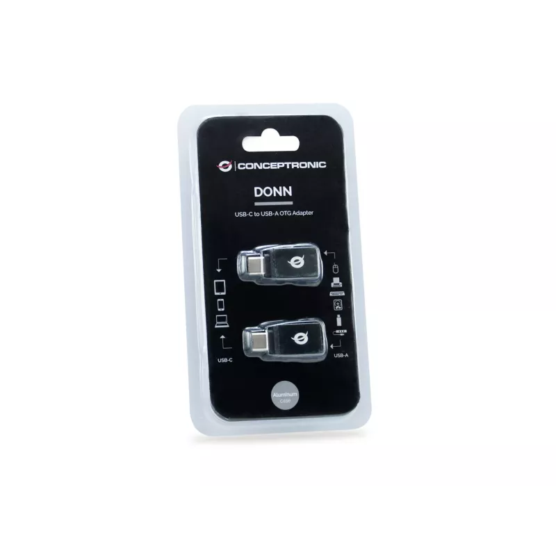 USB-C–USB-A-OTG-sovitin 2 kpl:n pakkaus Conceptronic DONN03G