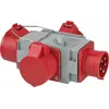 Verkkopistokesovitin Brennenstuhl 1081640 400V 16A harmaa punainen