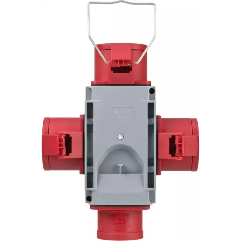 Verkkopistokesovitin Brennenstuhl 1081640 400V 16A harmaa punainen