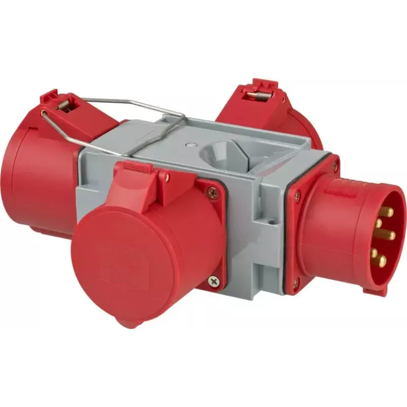 Verkkopistokesovitin Brennenstuhl 1081670 400V 32A harmaa punainen