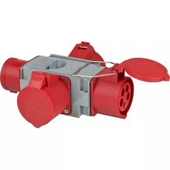 Verkkopistokesovitin Brennenstuhl 1081670 400V 32A harmaa punainen