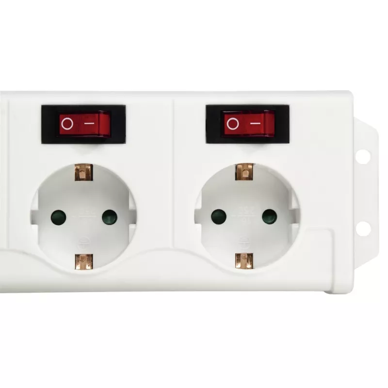 Hama 00137239 Socket Line 6-paikkainen jatkojohto, yksittäin kytkettävät pistorasiat, valkoinen