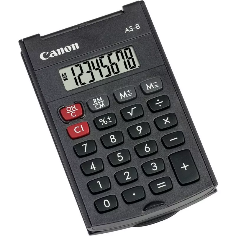 Canon AS-8 taskulaskin taskukoko näyttö harmaa