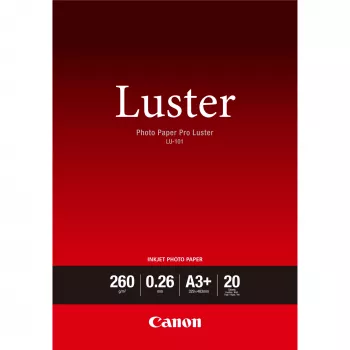 Valokuvapaperi, Canon, LU-101 Luster Photo Paper Pro A3 Plus - 20 arkkia