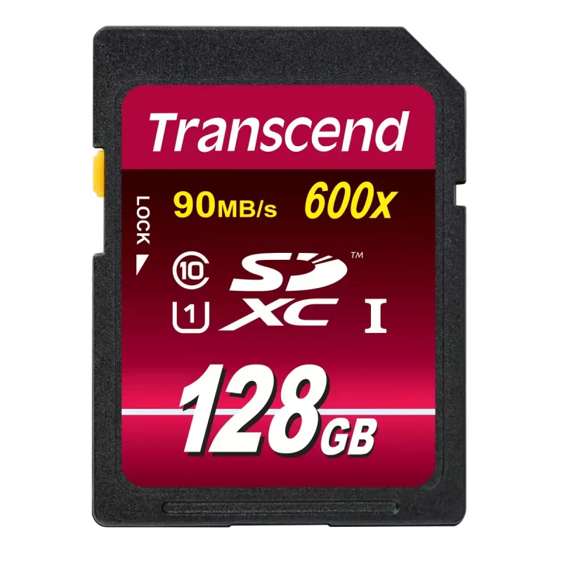 Flash-muisti Transcend 128 GB SDXC UHS-I 600x TS128GSDXC10U1
