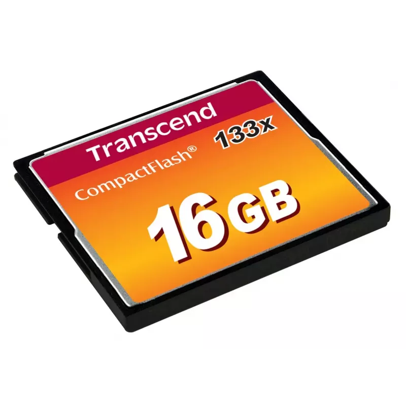 CompactFlash-kortti Transcend TS16GCF133 16 GB, 50 MB/s luku, 20 MB/s kirjoitus