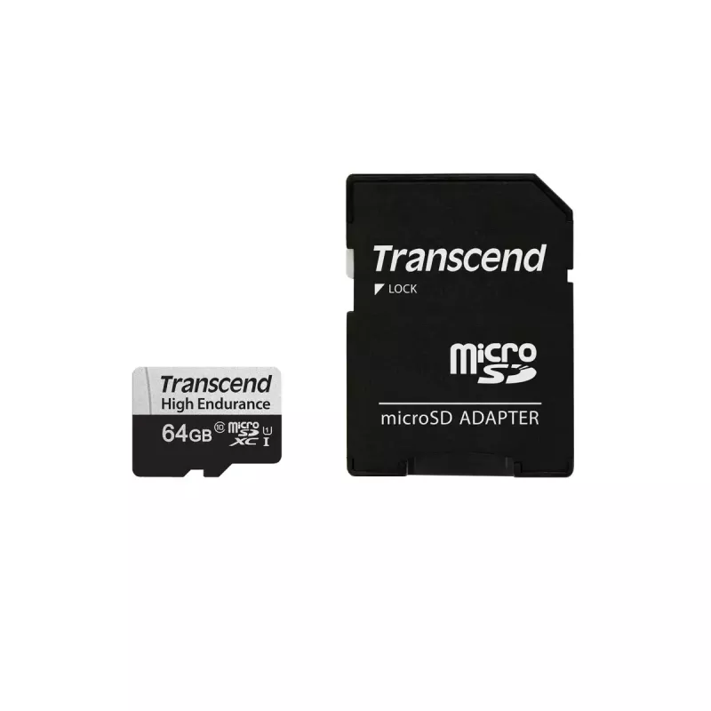 Flash-muisti Transcend 64GB MicroSDXC 350V