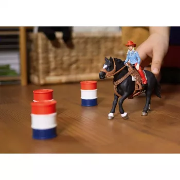 schleich Cowgirl Barrel Racing Fun, 3 vuotta, monivärinen