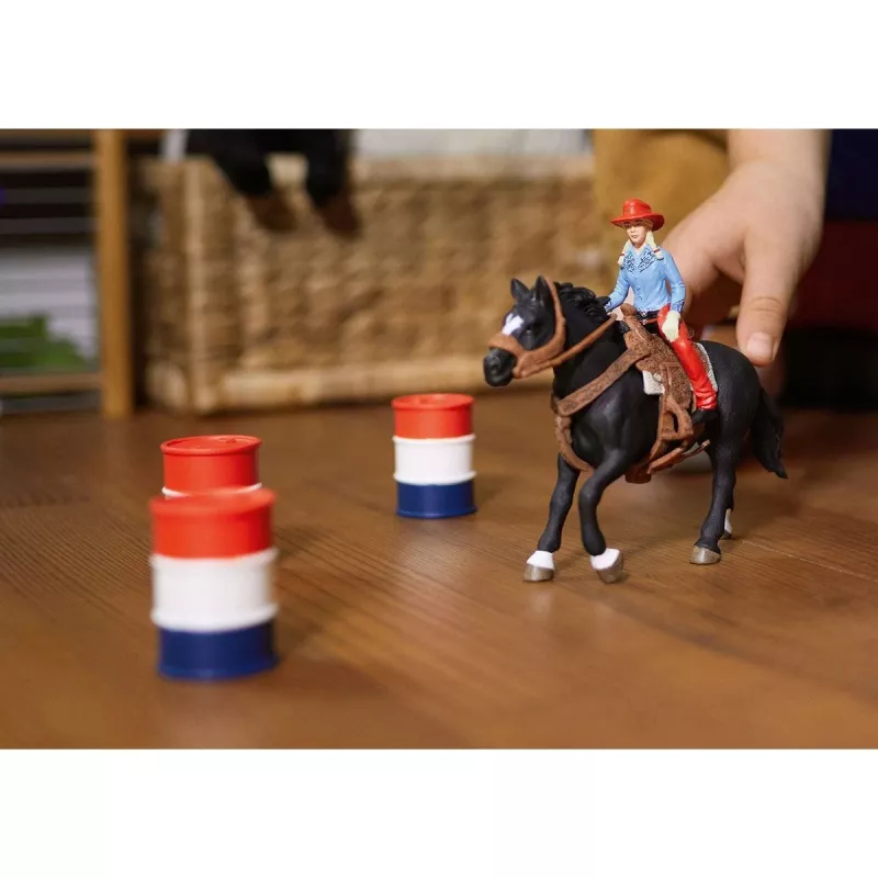schleich Cowgirl Barrel Racing Fun, 3 vuotta, monivärinen
