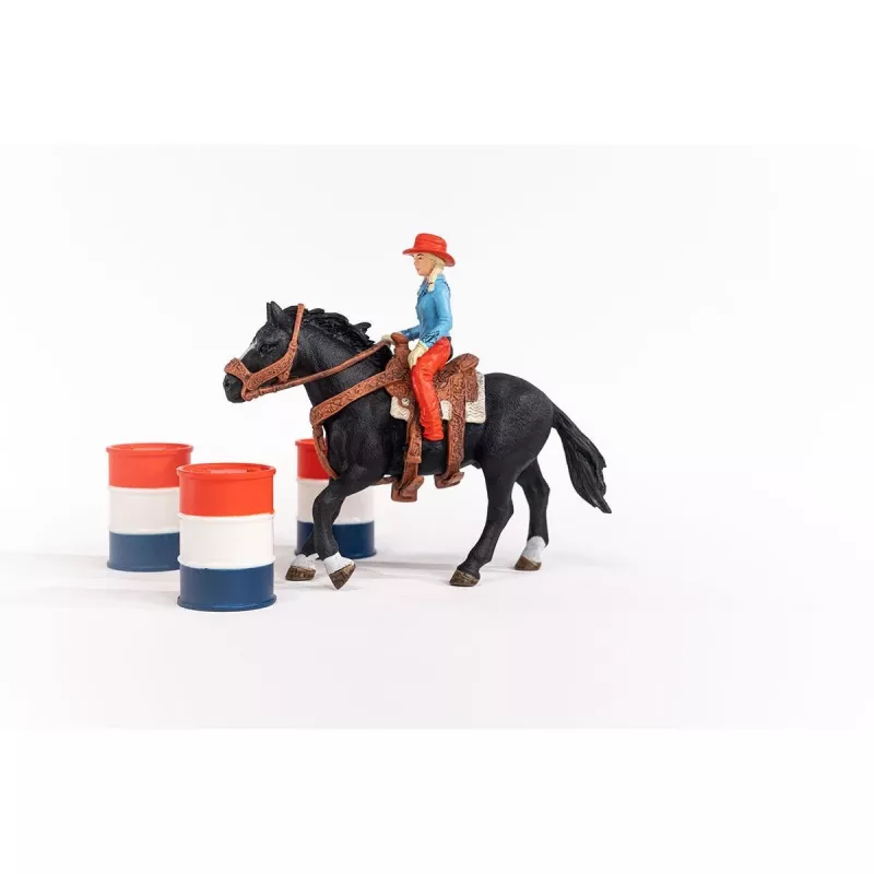 schleich Cowgirl Barrel Racing Fun, 3 vuotta, monivärinen