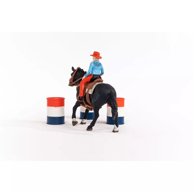 schleich Cowgirl Barrel Racing Fun, 3 vuotta, monivärinen
