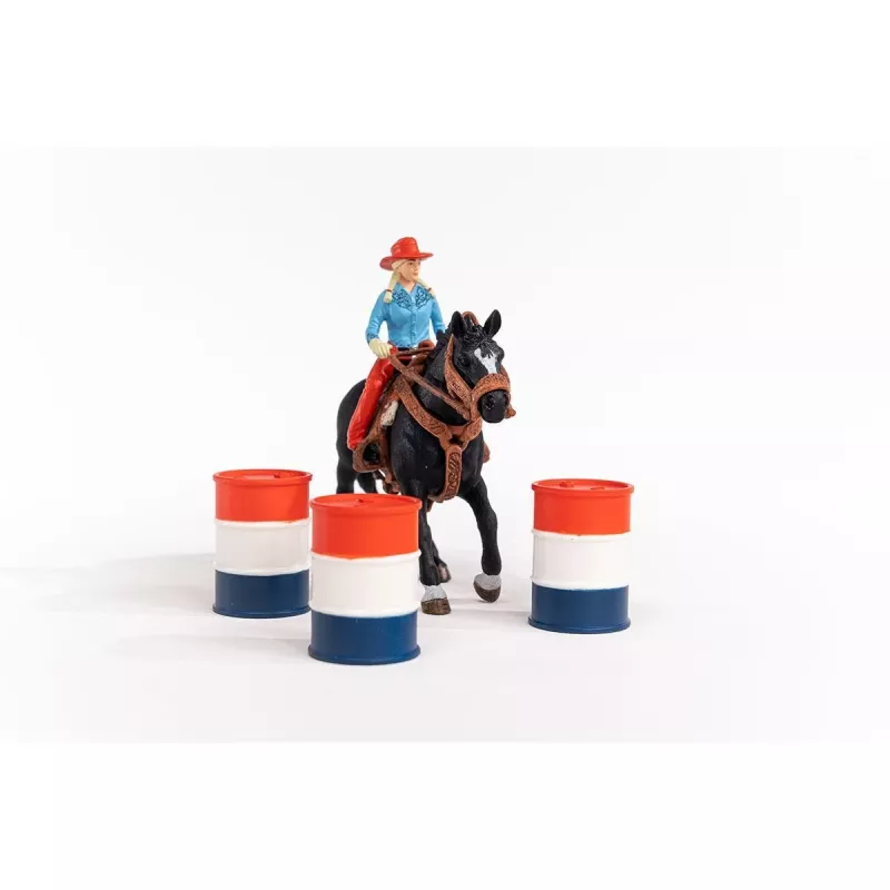 schleich Cowgirl Barrel Racing Fun, 3 vuotta, monivärinen