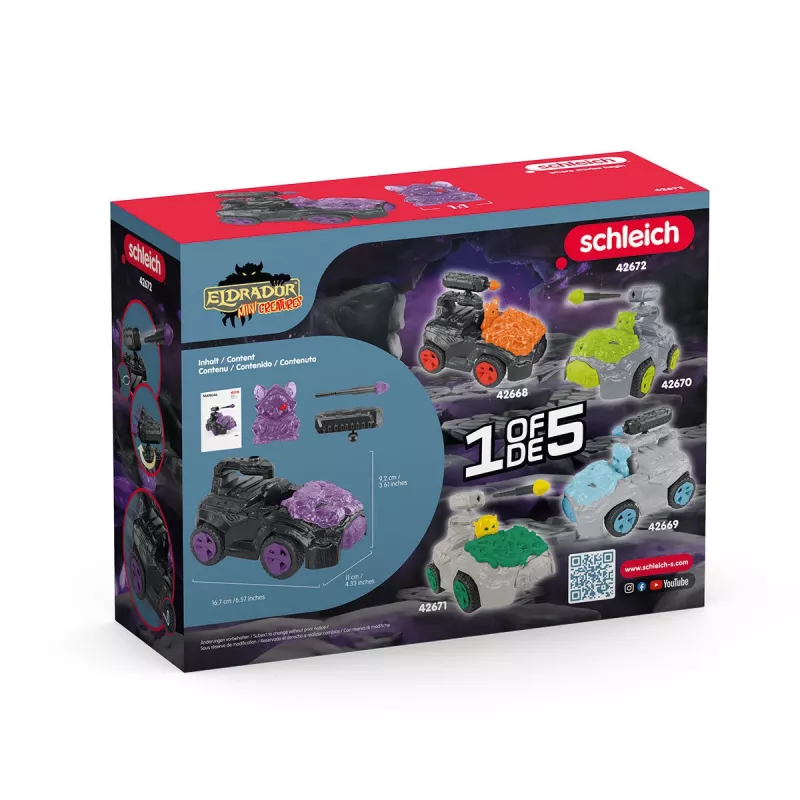 Schleich Shadow CrashMobile mini-olennon kanssa musta violetti 42672