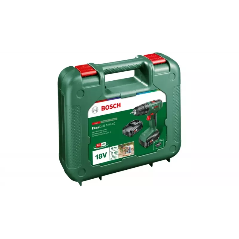 Bosch EasyDrill 18V-40 1630 kierr./min pikaistukka 1,3 kg musta, vihreä