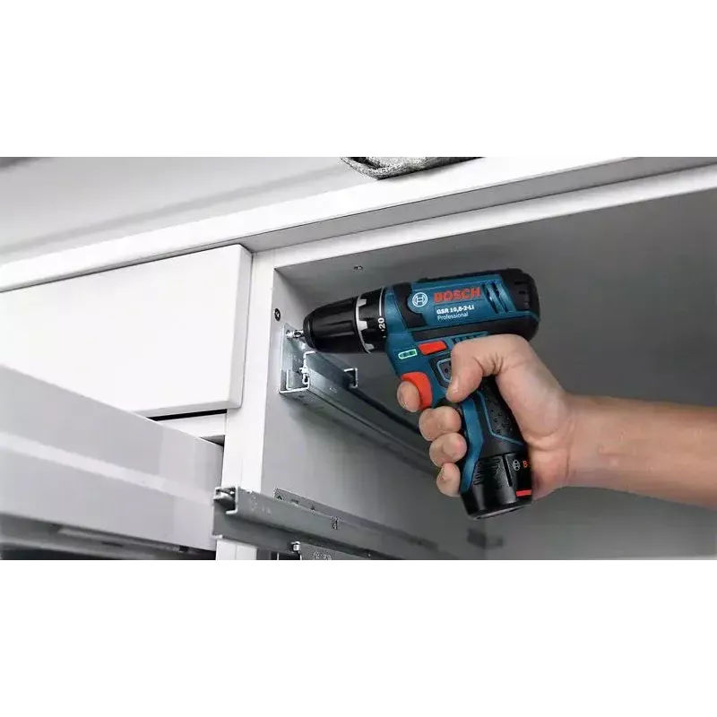 Pistoolikahvaporakone Bosch GSB 12V-15, 1300 kierr./min, 2 Ah akku