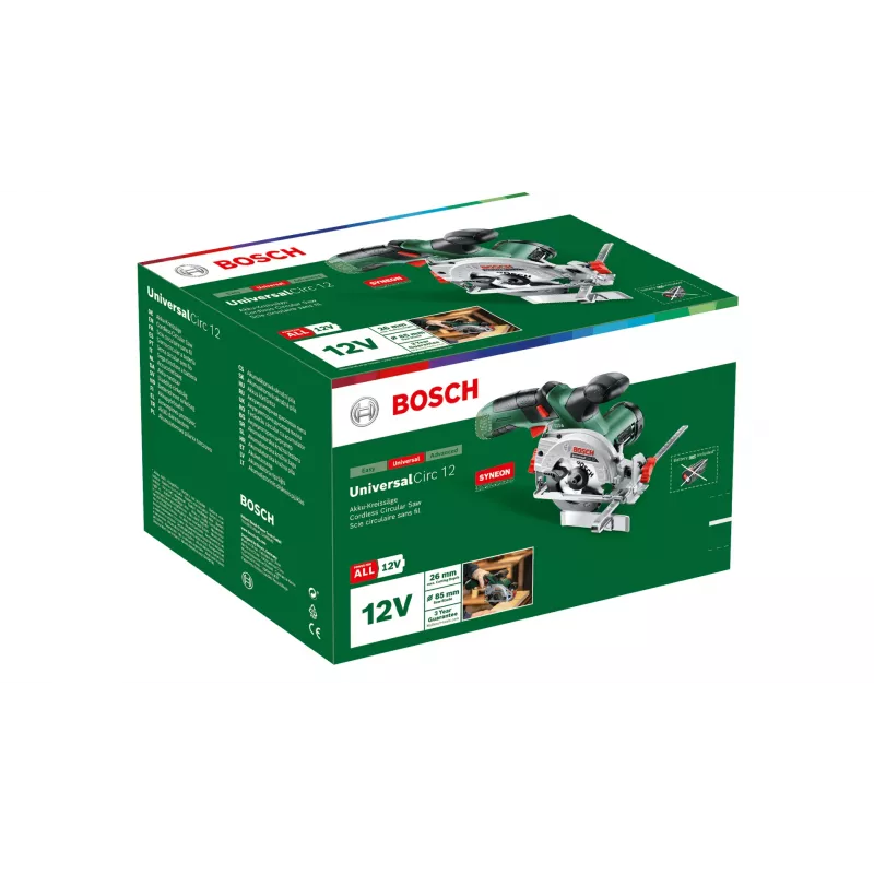 Bosch UniversalCirc 12 06033C7003 akkupyörösaha, 85 mm, 12 V, ilman akkua