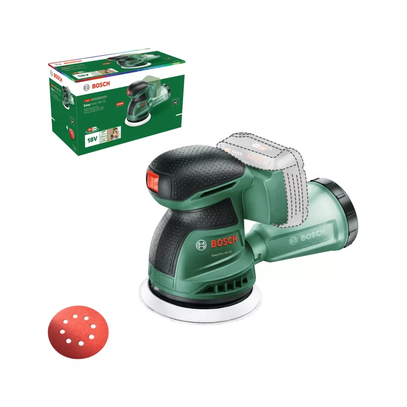Bosch EasyOrbit 18V-10 (runko), epäkeskohiomakone, musta, vihreä, muovi, Saksa, 23000 kierr./min, 1 mm