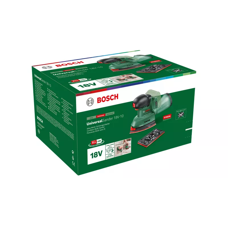 Bosch UniversalSander 18V-10 epäkeskohiomakone 22000 OPM musta, vihreä