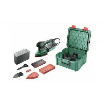Bosch PSM 200 AES 06033B6002 multihiomakone, 200 W, 29-osainen lisätarvikesarja, SystemBox, vihreä/musta