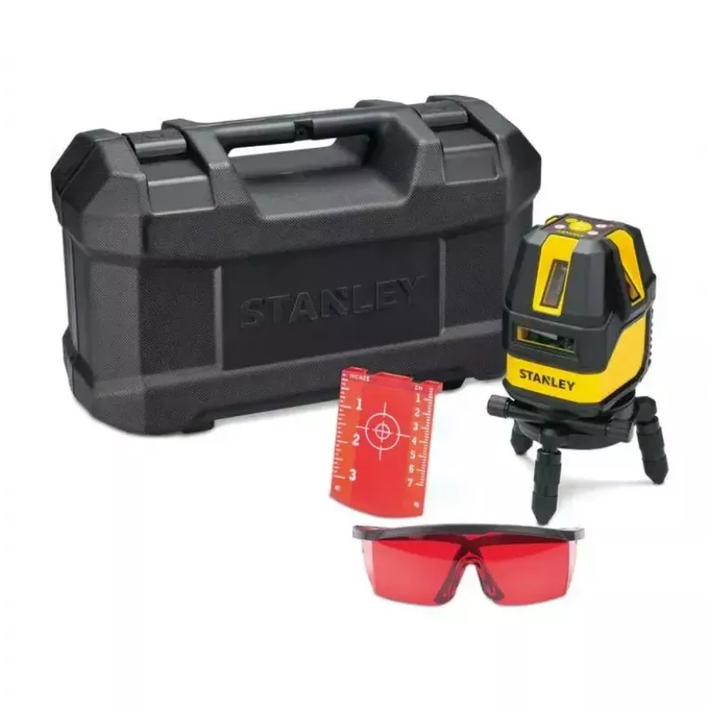 STANLEY Multi-Line STHT77514-1 laservaaitustyökalu — punainen laser, 4 pysty- ja 1 vaakaviiva