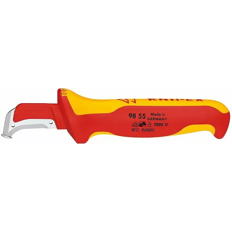 Kiinteä veitsi Knipex 009855 metallinen punainen keltainen