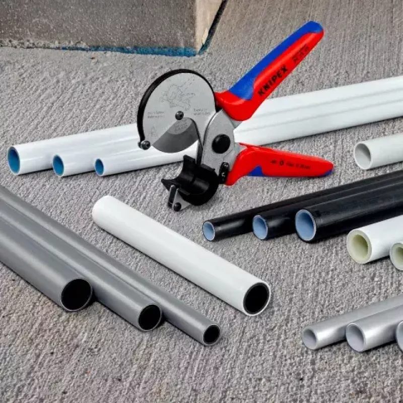 Knipex 90 25 25 putkileikkuri komposiitti- ja muoviputkille