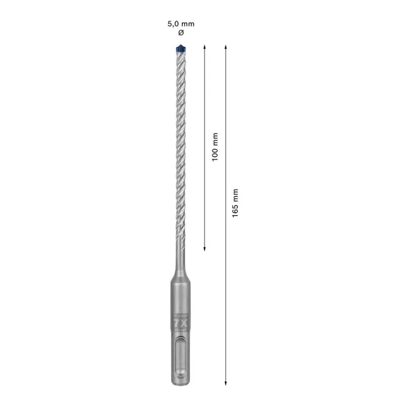 Pora Bosch SDS plus-7X 5 mm 165 mm