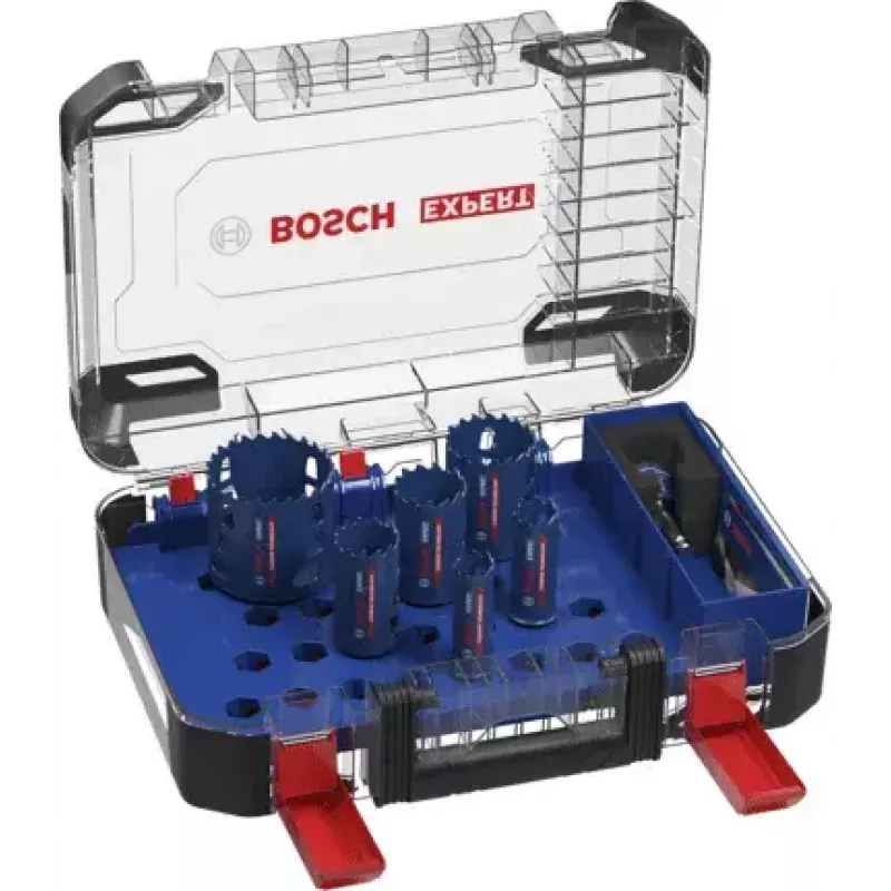 Bosch 2 608 900 446 Expert Tough Material -reikäsahasarja, 9 kpl, 22–68 mm, Power Change Plus -adapterilla