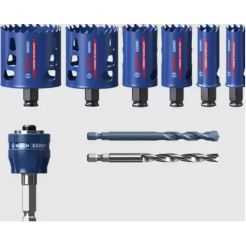 Bosch 2 608 900 445 Expert Tough Material -reikäsahasarja, 9 kpl, Power Change Plus -adapterilla