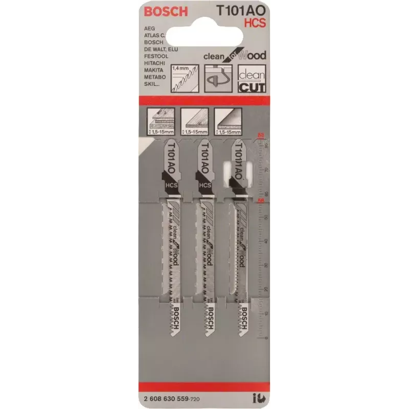 Bosch T 101 AO pistosahanterä hiiliteräksestä (HCS) 3 kpl