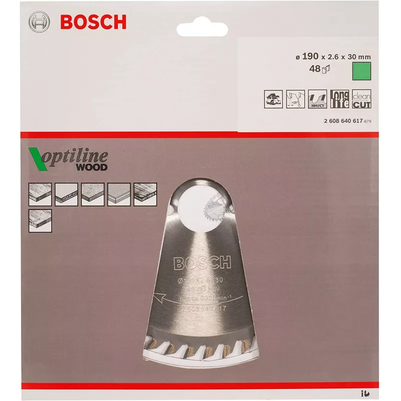Bosch Optiline Wood -pyörösahanterät, puu, 19 cm, Bosch, 340 g, 1 kpl