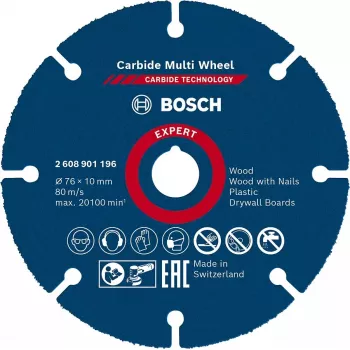 Bosch 2 608 901 196 -rotaatiotyökalu -hionta-/hiontalisävaruste muovi, puu -katkaisulaikka