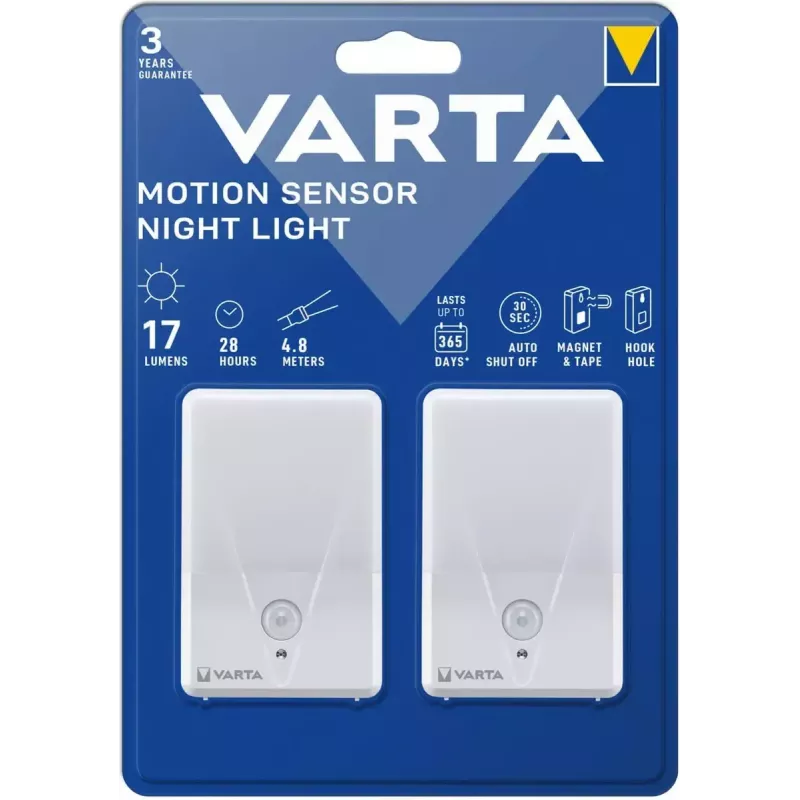 Yövalo Varta 16624 101 402 valkoinen, 2 kpl pakkaus