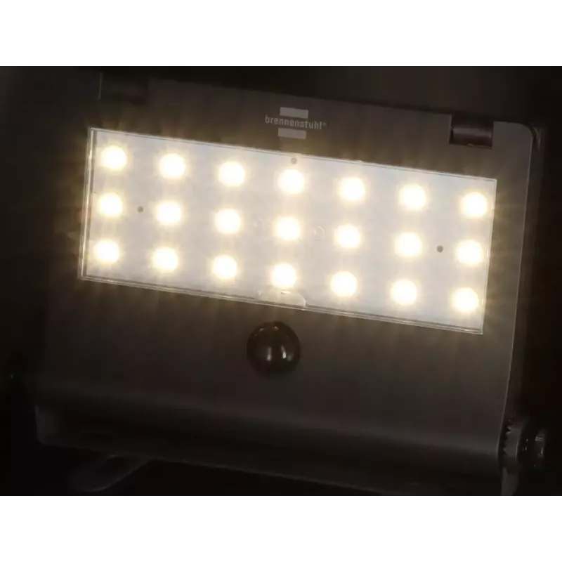 Brennenstuhl SOL 1000 Pad 1173740003 aurinkokäyttöinen LED-seinävalonheitin, 2,1 W, musta