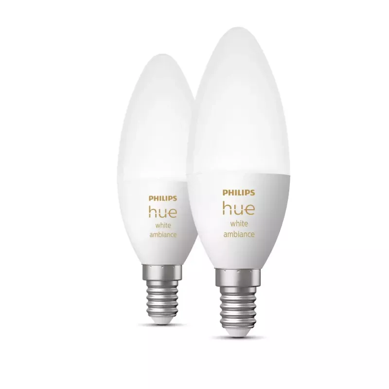 Älylamppu Philips Hue White Ambiance kynttilä E14, 5,2 W, Bluetooth/Zigbee, 39×39×117 mm